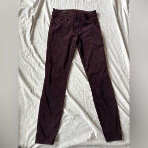 Kut From The Kloth Trouser Skinny Burgundy Pants Women’s Size 6 Stretch Skinny